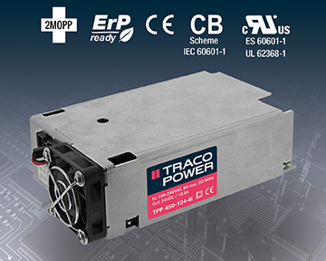 AC/DC Power Supply Offers Full-Load Operation up to 65°C